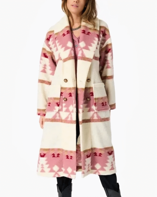 Yellowstone Season 5 Beth Dutton Pink Coat - Image 3