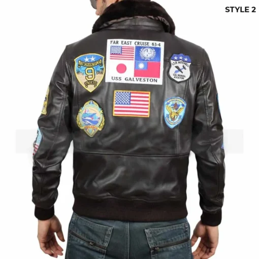 Top Gun Tom Cruise Leather Jacket - Image 6