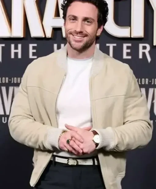 Aaron Taylor Johnson Kraven The Hunter Bomber Jacket