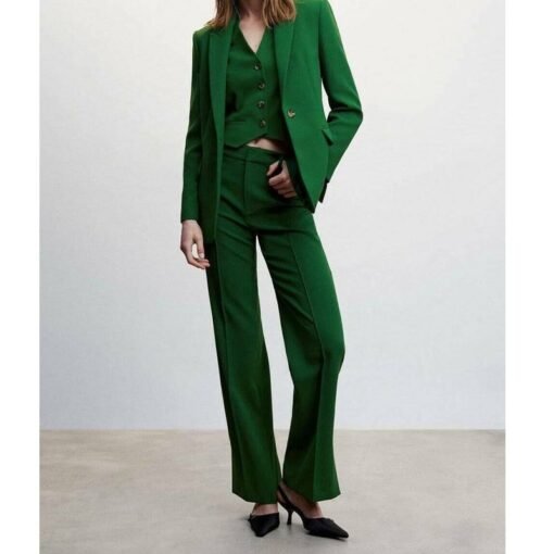 Ashley Newbrough Flipping for Christmas Green Suit - Image 4