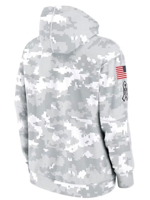 Atlanta Falcons Salute To Service Camo 2024 Hoodie - Image 2