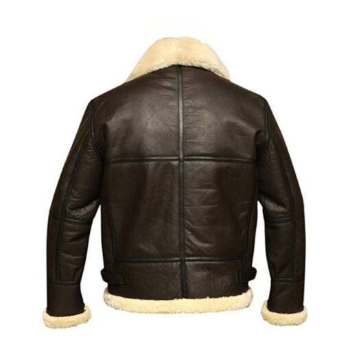 B3 Bomber Aviator Sheepskin Leather Jacket - Image 2