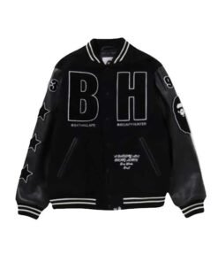 BAPE x Bounty Hunter Varsity Black Jacket