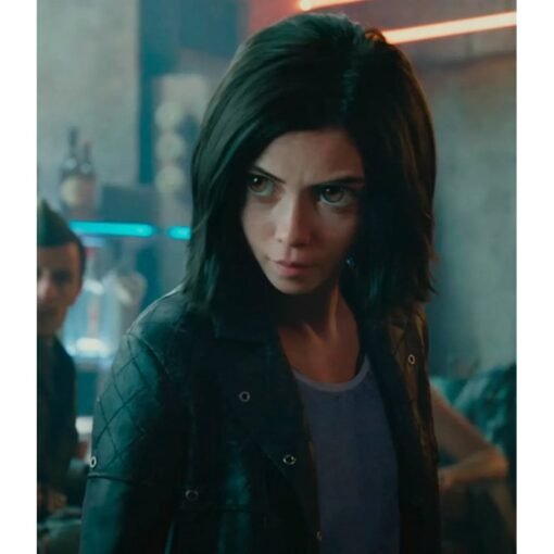 Battle Angel Black Leather Coat - Image 6
