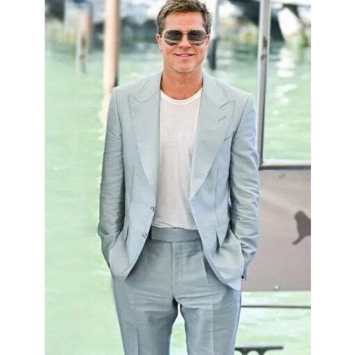Brad Pitt Venice Film Festival Blue Suit - Image 2