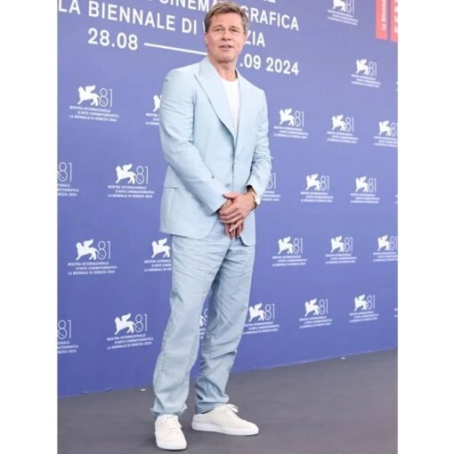 Brad Pitt Venice Film Festival Blue Suit - Image 3