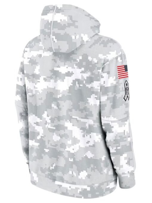 Carolina Panthers Salute To Service Camo 2024 Hoodie - Image 2