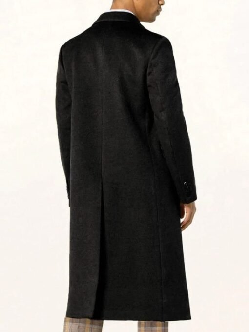 Christian Bale American Psycho Black Trench Coat - Image 2