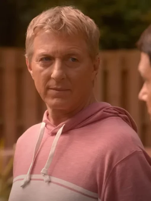 Cobra Kai S05 Johnny Lawrence Pink Hoodie - Image 3