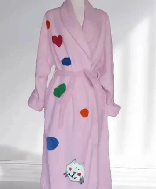 Confetti Kitty Pink Bathrobe