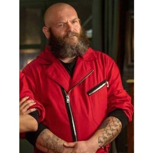 Darko Peric Money Heist Helsinki Red Jacket - Image 3