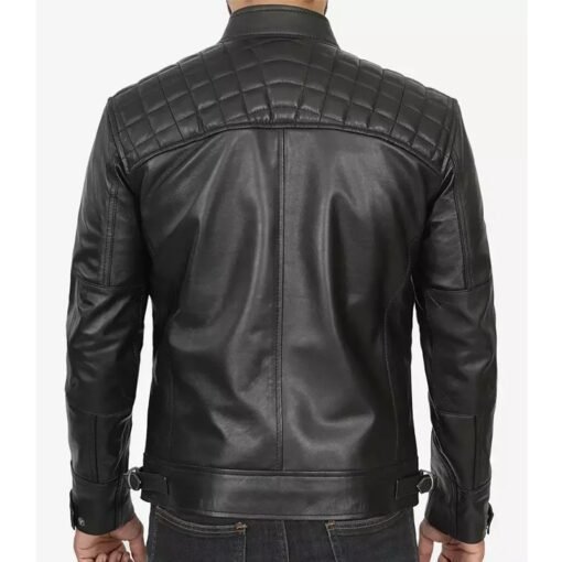 Decimal Black Cafe Racer Jacket - Image 6