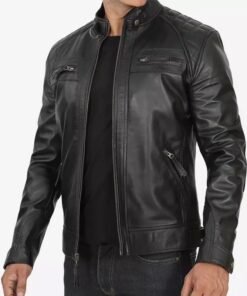 Decimal Black Cafe Racer Jacket