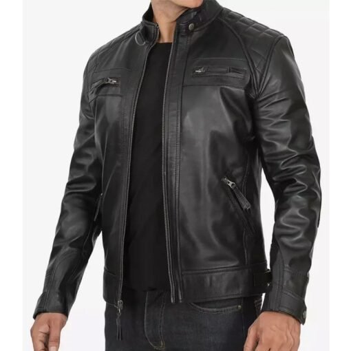 Decimal Black Cafe Racer Jacket