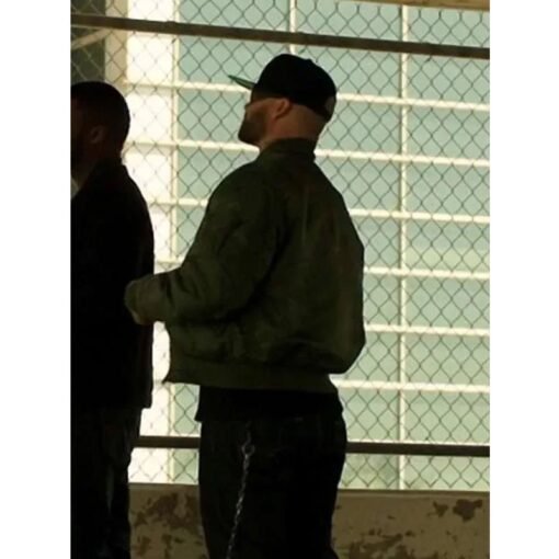 Den Of Thieves Evan Jones Green Bomber Jacket - Image 2
