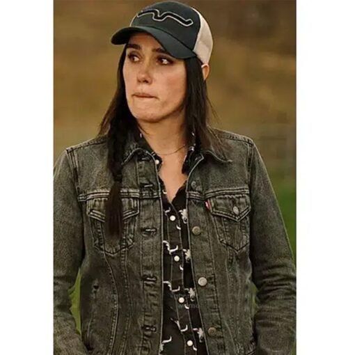 Eden Brolin Yellowstone Grey Denim Jacket - Image 2