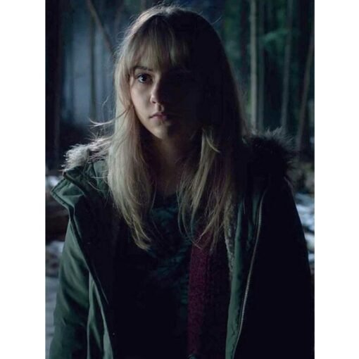 Emilia Jones Locke And Key Hooded Coat - Image 3