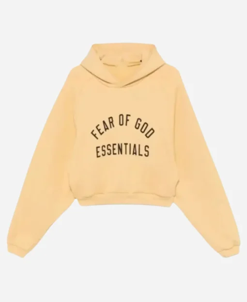 Fear Of God Essentials Cropped Pullover Hoodie