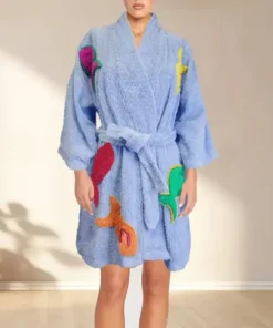 Fish Kimono Blue Bathrobe