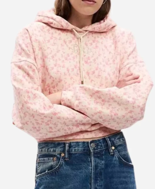Gap × Love Shack Fancy Floral Cropped Hoodie - Image 3