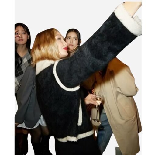 Gigi Hadid Guest in Residence Black Bomber Jacket - Image 2