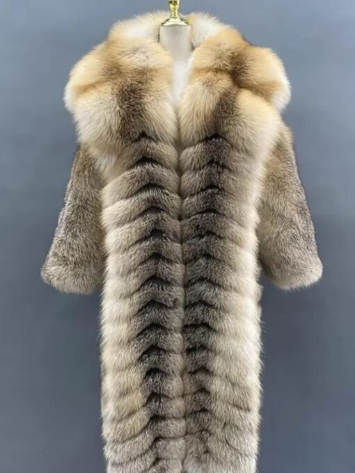 Golden Island Nutria Fox Fur Coat - Image 4