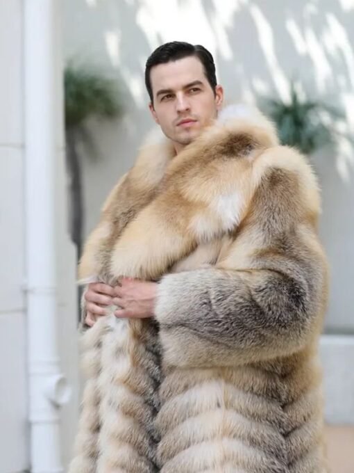 Golden Island Nutria Fox Fur Coat - Image 3