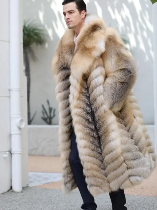 Golden Island Nutria Fox Fur Coat - Image 2