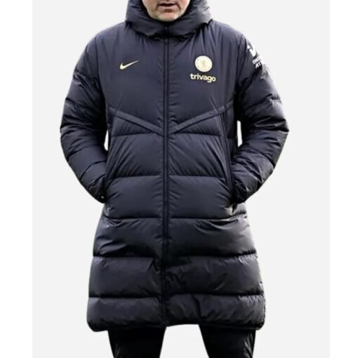 Graham Potter Chelsea FC Black Puffer Coat - Image 2
