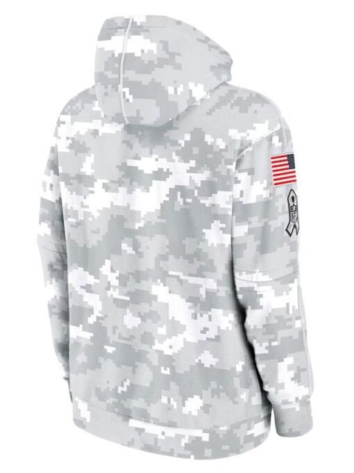 Indianapolis Colts Salute To Service Camo 2024 Hoodie - Image 2