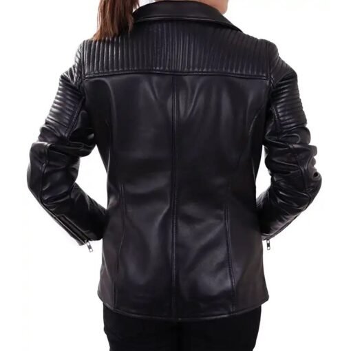 Isabella Women Black Moto Jacket - Image 2