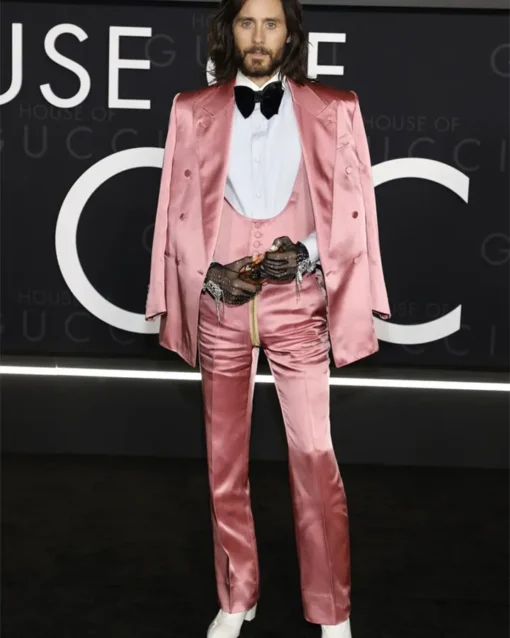 Jared Leto House Of Gucci Pink Blazer Jacket