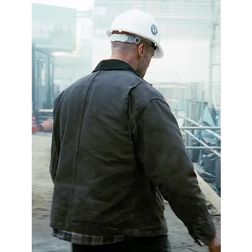Jason Statham A Working Man Grey Jacket - Image 2