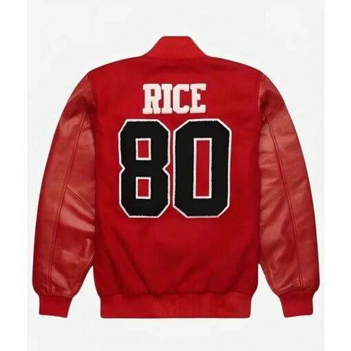 Jerry Rice San Francisco GOAT Varsity Jacket - Image 2