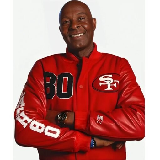 Jerry Rice San Francisco GOAT Varsity Jacket - Image 3
