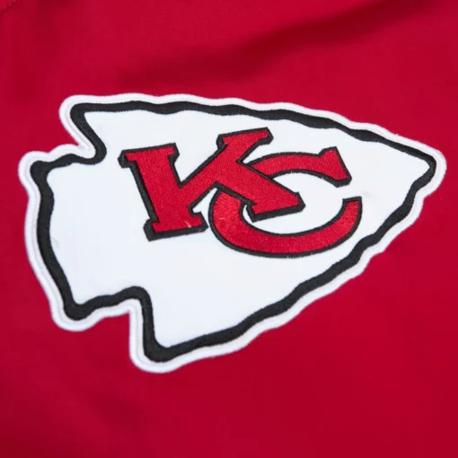 Kansas City Chiefs Cooperstown Red Satin Varsity Jacket - Image 4