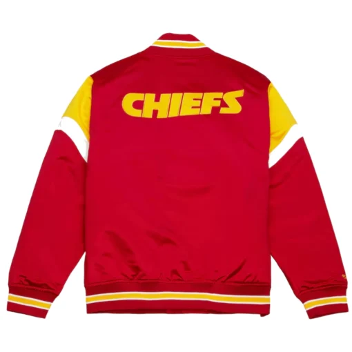 Kansas City Chiefs Cooperstown Red Satin Varsity Jacket - Image 2