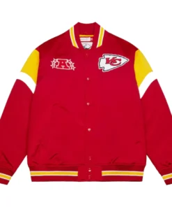 Kansas City Chiefs Cooperstown Red Satin Varsity Jacket