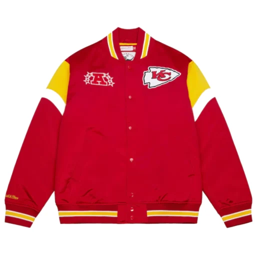 Kansas City Chiefs Cooperstown Red Satin Varsity Jacket