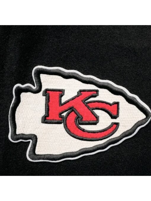 Kansas City Chiefs Black & White Varsity Jacket - Image 3