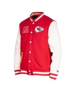 Kansas City Chiefs Red & White Wool & Leather Varsity Jacket