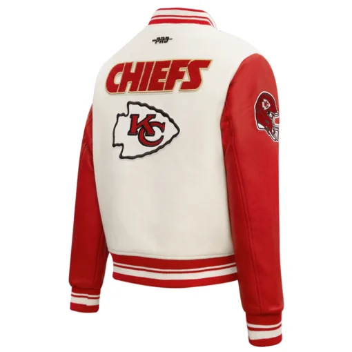 Kansas City Chiefs Retro Classic Women’s Varsity Jacket - Image 3