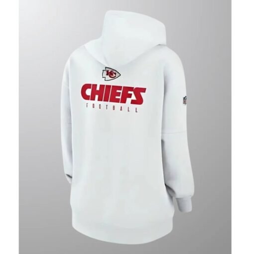 Kansas City Chiefs Sideline Club White Hoodie - Image 2