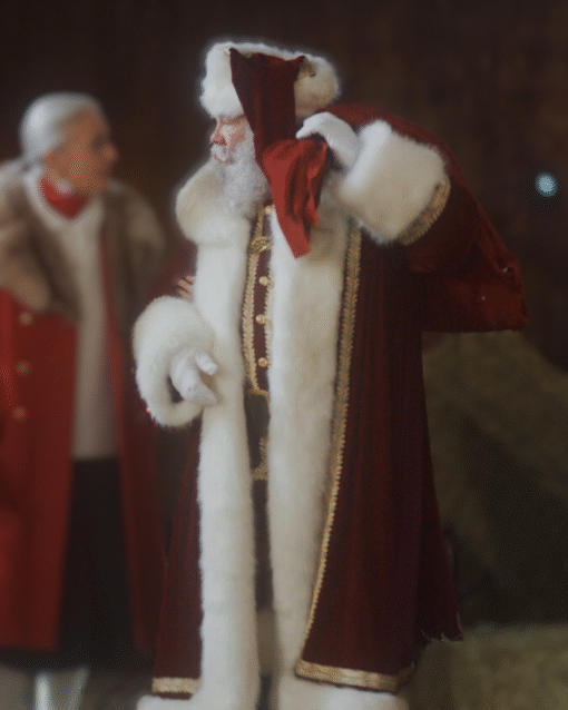 Keeping Up with the Clauses Santa Coat With Free Cap