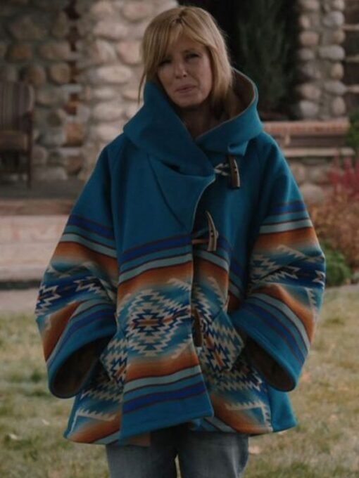 Yellowstone Beth Dutton Blue Poncho - Image 3