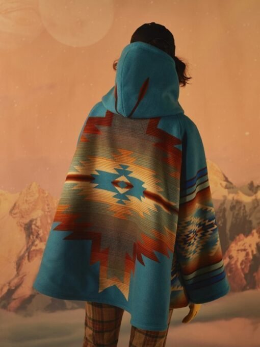 Yellowstone Beth Dutton Blue Poncho - Image 6