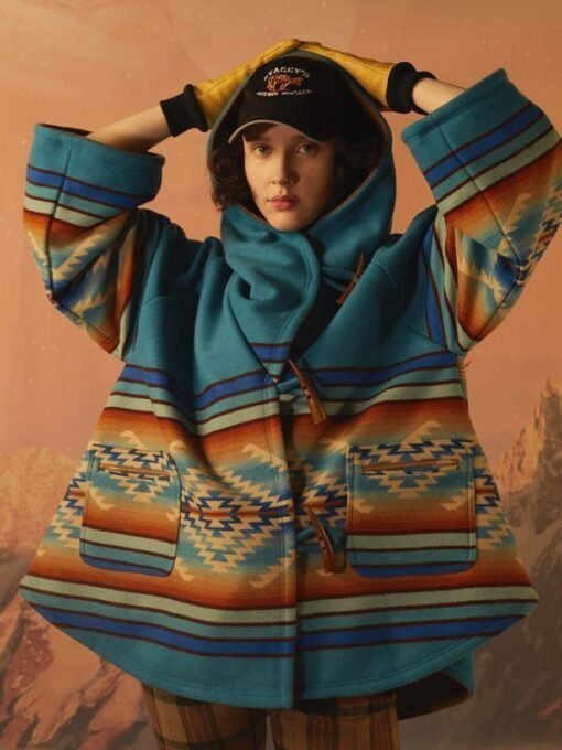 Yellowstone Beth Dutton Blue Poncho - Image 5