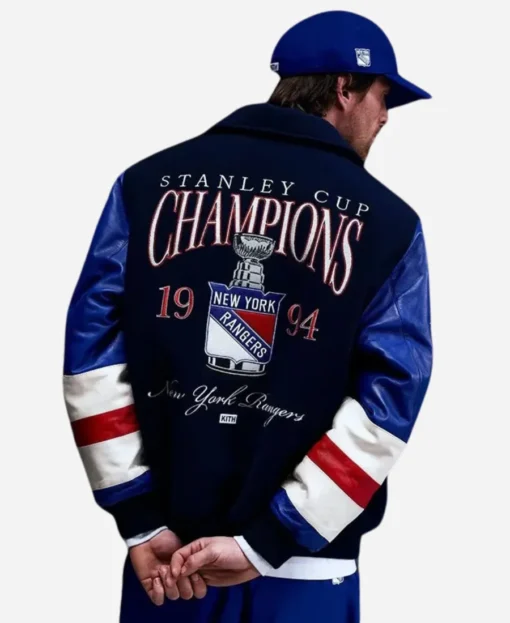 Kith x New York Rangers Stanley Cup Champions Varsity Jacket - Image 2