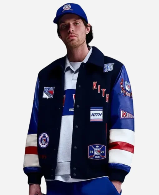 Kith x New York Rangers Stanley Cup Champions Varsity Jacket