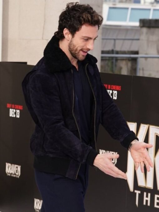 Aaron Taylor Johnson Kraven The Hunter Photocall Jacket - Image 3